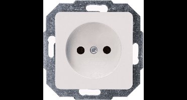 Kopp Milano - Enkele wandcontactdoos inbouw ongeaard (wit)