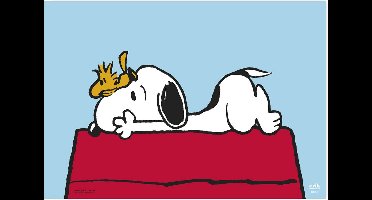 Grupo Erik Bureauonderlegger Snoopy 34,5 X 49,5 Cm Pvc Blauw