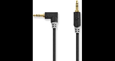Nedis Stereo-Audiokabel - 3,5 mm Male - 3,5 mm Male - Verguld - 1.00 m - Rond - Antraciet - Doos
