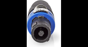 Nedis Speaker-Connector - Recht - Male - Vernikkeld - Soldeer - Diameter kabelinvoer: 8.0 mm - ABS - Zwart - 1 Stuks - Polybag