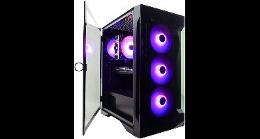 AMD Ryzen 7 8-Core RGB ELITE Game PC met RGB Tower-Cooler (hierdoor tot 25% meer CPU-prestatie), Magneet Deur en Energie Besparende 650W BRONZE Voeding - RTX 5060 8GB - 32GB RAM (Dual Channel) - 1TB M2.0 SSD - USB 300 Mbps WiFi, Gamdias Talos E2