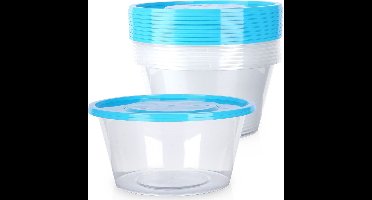 Voedselcontainer met Deksel 650 ml 10 stuks - Vershoudbakjes - Vershouddoos - Bakjes - Diepvriesbakjes - Vershouden