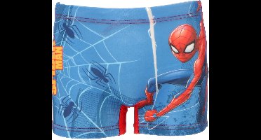 Zwembroek - Zwemboxer - Spiderman - 5/6 Jaar - 110/116 cm - Blauw met rode achterzijde