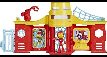 Hasbro Spidey en zijn Supervrienden - Iron Man Toren Speelset + Actiefiguur - Interactieve functies - Vanaf 3 jaar - F9351