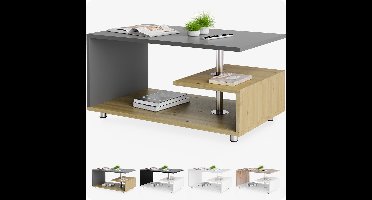CASARIA Salontafel - Opbergvak Krasbestendig 95x55x50cm – Grijs Hout
