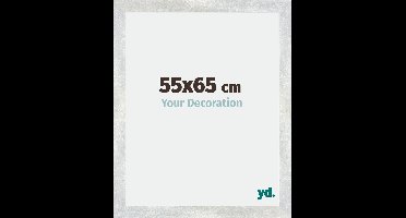 Your Decoration - Fotolijst 55x65 cm - MDF - Zilver Glanzend Vintage - Mura