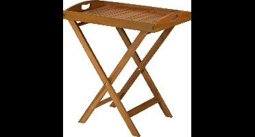 Niceey Tuintafel - Klaptafel- inklapbaar - Met Dienblad - Masssief Acacia Hout