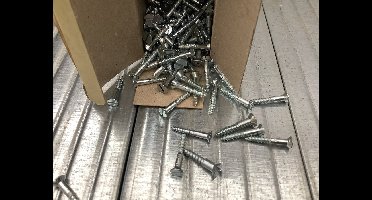 Houtschroef. 3.0 x 20mm. Lang.gleufkop. Platkop. Verzinkt. 200 stuks. Deltafix.