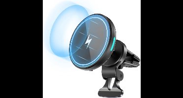 Ntech Draadloze Telefoonhouder Autolader 15w Auto Oplader - Autolader | Gsm houder Draadloze Telefoonhouder Oplader Geschikt voor iPhone 15 en 14 Serie / samsung S23 / S22 Ultra /