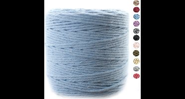 3mm x 200m Blauw macramé katoenen koord Macrame Touw|kleuren om mee te knutselen|Garen voor Wandkleed en Plantenhanger Zelf Maken|Dromenvanger||engel van macramé