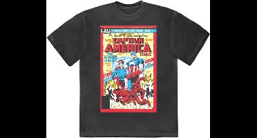 Marvel Captain America - Living Legend Comic Cover Heren T-shirt - L - Zwart