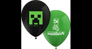 Minecraft Ballonnen - Feestartikelen & versiering - 8 stuks - Alle leeftijden
