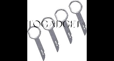 Togadget® - Autoradio verwijder tool geschikt voor Audi, Ford, Volkswagen , Demontage Sleutel Gereedschap Audi Ford Seat Skoda Volkswagen set van 4