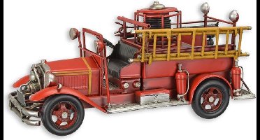 EEN TINNEN MODEL VAN EEN BRANDWEERWAGEN