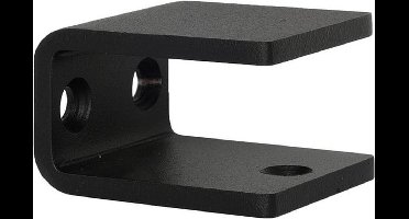 Houder voor design trapleuning zwart rechthoekig