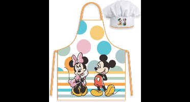 "Mickey Mouse Keukenschort voor Kinderen met Koksmuts - Kinderschort en Koksmuts Set voor de Kleine Chef - Perfect voor Koken en Bakken"