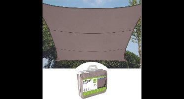 Perel Schaduwdoek, waterafstotend, 3.6 x 3.6 m, 160 g/m², polyester, vierkant, taupe