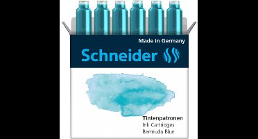 Schneider inktpatronen - pastel Bermuda blauw - doos 6 stuks - S-166134