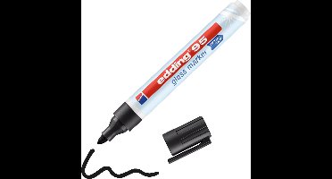 Edding 95 - Zwart - Glasmarker - Raamstift - Zwarte Stift Glazen Oppervlakken - Ronde Punt - 1,5-3mm - 1 Stuk