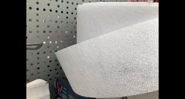 Gordijn/vitrage innaai verstevings/zoomband. 8 cm hoog. 5 mtr. Voor 2.5 Mtr gordijn