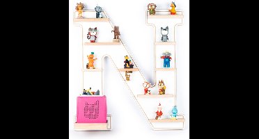 BOARTI Houten letter N kinderplankje Toniebox figuren wandplank Tonies muziekdoosje Houten letter N kinderplankje Toniebox figuren wandplank Tonies muziekdoosje