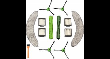 FILTER FILTERS MOP KIT vervanging voor iRobot Roomba COMBO J7 J7+ J9 J9+ PLUS - Inhoud verpakking: 4 stuks x zijborstels met schroeven 4 stuks x Hepa filters 2 stuks x walsborstels 2 stuks x mop 1 borstel - Hoogwaardige vervanging