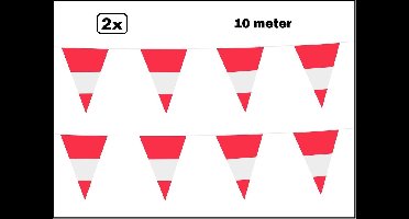 2x Vlaggenlijn Oostenrijk 10 meter - Landen EK WK festival thema feest fun