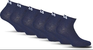 FILA Logo op de hiel Enkelsokken - Maat 43/46 - 6 Pack - Blauw
