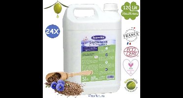 Zwarte huishoudzeep 120L plantaardige allesreiniger zeep met lijnzaadolie