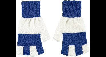 Apollo Handschoenen Party Acryl Blauw/wit One-size