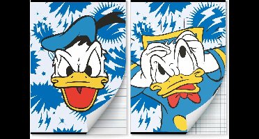 Donald Duck schriften Lijn en Ruit 10 mm A4 - 4 stuks