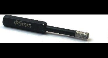 Ivana Diamanttegelboor Zwart 6-Kant 5.0mm