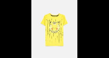 Pokémon Kids - Pikachu T-shirt geel 98/104 - Katoen - Anime, Fan merch, Gaming