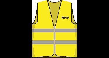 Hesje geel BHV opdruk voor/achter - BHV V+A