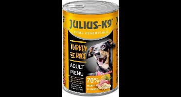Julius-K9 - Hondenvoer - Natvoer hond - Kalkoen & rijst - 5 x 1240g