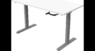 OrangeLabel S1 Zit/sta met slinger. Onderstel kleur grijs / blad: wit in de maat 120x80. Hoogte van 68.5 t/m 116.5cm
