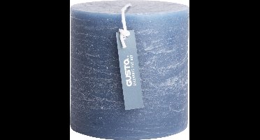 Rustieke kaars ø10x10cm blauw - Gusta®