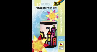 Folia 10 velletjes A4 gekleurd transparant papier - Knutselpapier - Gratis Verzonden