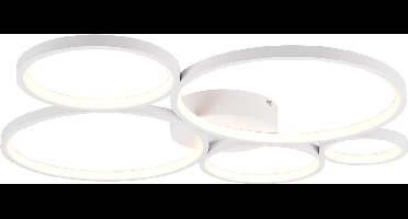 LED Plafondlamp - Torna Rondy - 49W - Warm Wit 3000K - Dimbaar - Rond - Mat Wit - Aluminium