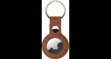 Swissten Apple Airtag Sleutelhanger - Leer - Bruin