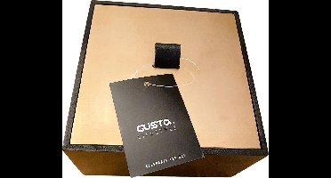 Gusta - Theedoosje 14x14x8cm Zwart/Goud