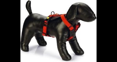 Beeztees Parinca Y-Tuig Hondentuig Nylon Rood 81-100 cm x 30 mm