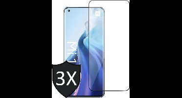 Screenprotector geschikt voor Xiaomi Mi 11 - 3x Full Screen Protector