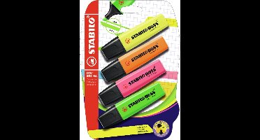 STABILO BOSS ORIGINAL - Markeerstift - Blister Met 4 kleuren