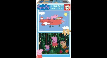 Educa - puzzel hout - Peppa Pig - 2 x 16 stukjes