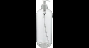 Lege plastic fles 1 liter PET transparant - met witte pomp - set van 10 stuks - navulbaar - Leeg