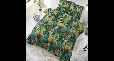 Sleeptime Golden Botanical - Dekbedovertrekset - Lits-Jumeaux - 240x200/220 + 2 kussenslopen 60x70 - Groen