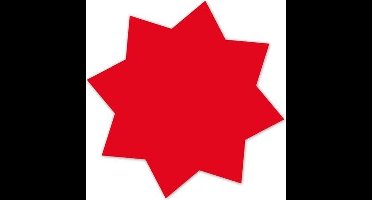 Aktie/reclamesymbolen Folia - ster 35cm felrose 20 vel