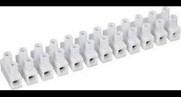 TRU COMPONENTS Kroonsteen Flexibel: 0.75-2.5 mm² Massief: 0.75-2.5 mm² Aantal polen: 12 Wit 10 stuk(s)