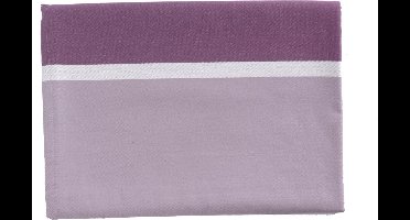 TINT BANDE RAYE SATIN TAFELNAP 150X250 PRUNE/BRUYERE
